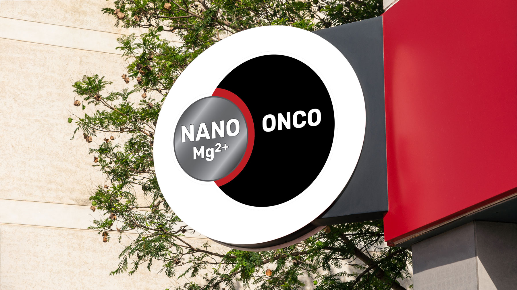 NanoOnco logo sign mockup